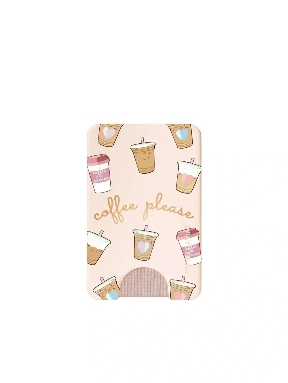 Velvet Caviar MagSafe iPhone Wallet with coffee please pattern